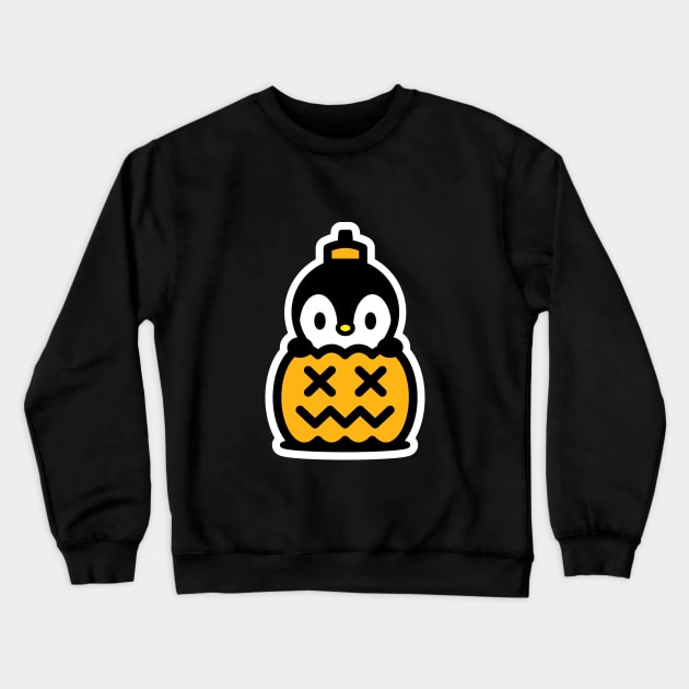 Pumpkin Penguin Bambu Brand Halloween Trick Or Treat Crewneck Sweatshirt by Bambu